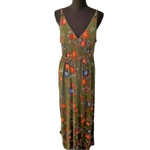 Persaya V Neck Floral Maxi Sundress Size XL